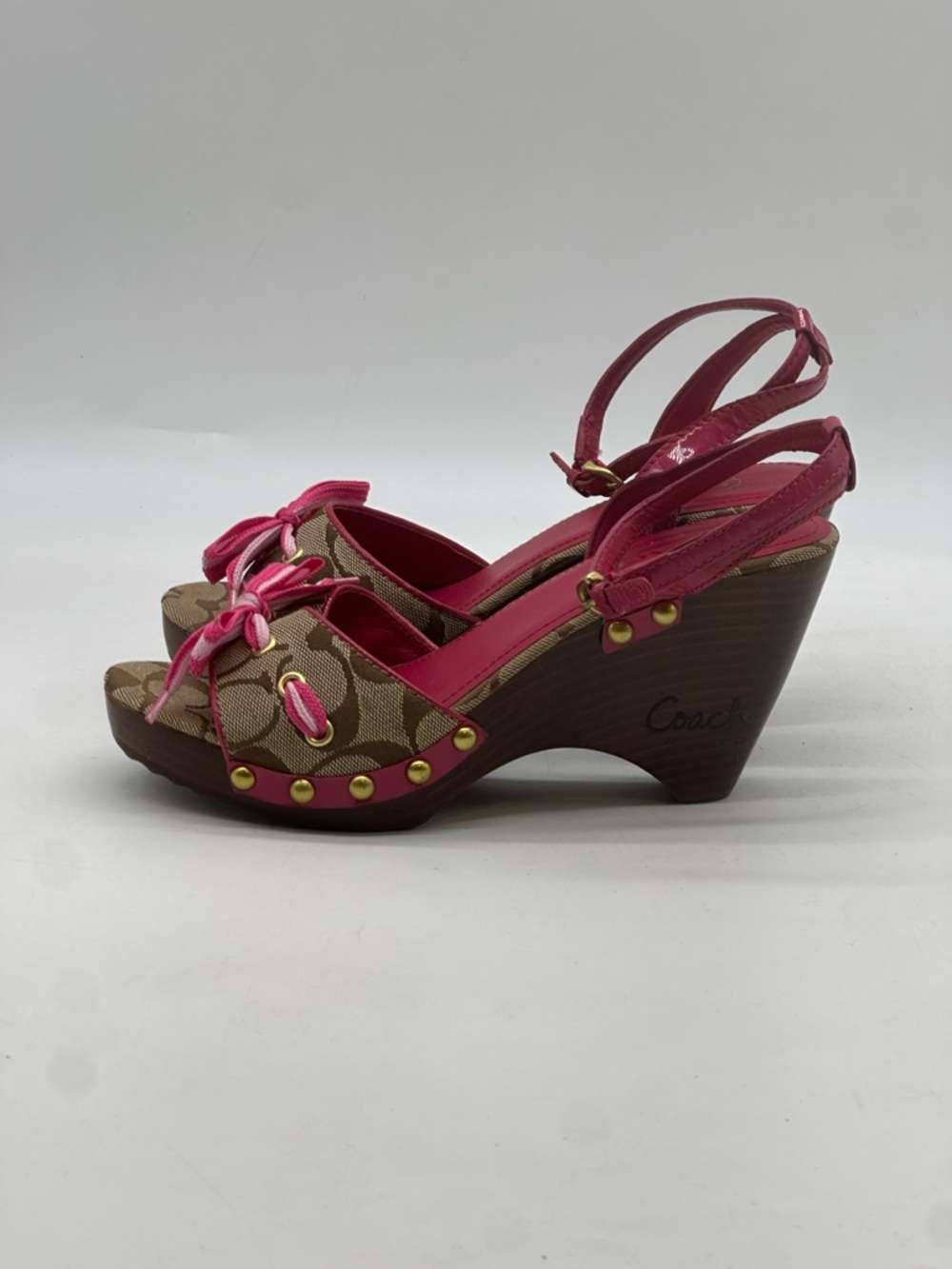 Coach Betsy Y2K Wooden Wedge Heels. Size 7 - Picture 3 of 8